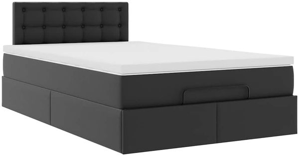 vidaXL Ottoman-Bett mit Matratze Schwarz 120x190 cm Kunstleder 3311293 Bild 6