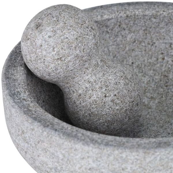 Relaxdays Mörser mit Stößel aus Granit Bild 7
