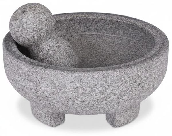 Relaxdays Mörser mit Stößel aus Granit Bild 9