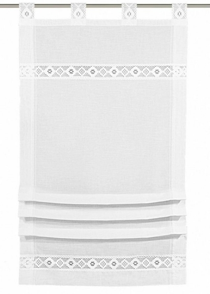 Neusser Collection Landhaus Klippsrollo Daniela weiß, 60 x 120 cm