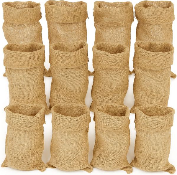 Jutesäcke 12er Set 60x30cm | Tragkraft 20-25kg | 100% Naturfaser Jute | Wiederverwendbar, atmungsaktiv & stabil | Frostschutz, Kartoffelsack, Pflanzenschutz
