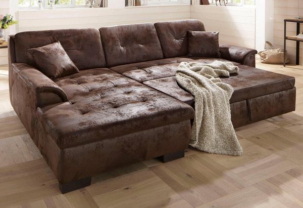 Home affaire Ecksofa Bergen, wahlweise mit Bettfunktion L-Form