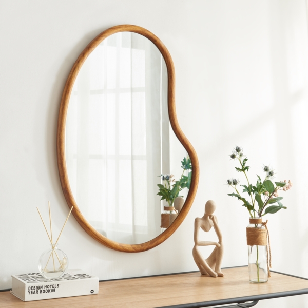 Wandspiegel Jokioinen 75x55 cm Eicheoptik [en. casa]