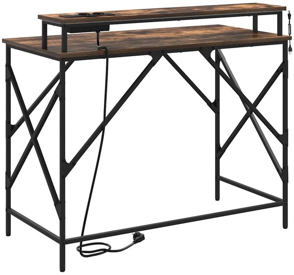 vidaXL Schreibtisch Geräucherte Eiche 100 x 50 x 86,5 cm Holzwerkstoff 859397 Bild 9