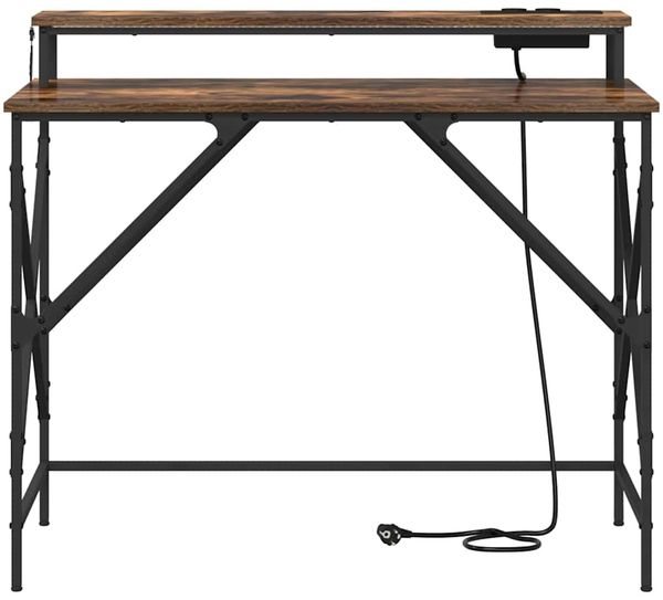 vidaXL Schreibtisch Geräucherte Eiche 100 x 50 x 86,5 cm Holzwerkstoff 859397 Bild 7