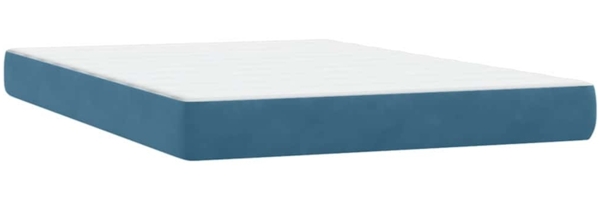vidaXL Boxspringbett mit Matratze Dunkelblau 140x220 cm Samt 3315973 Bild 6
