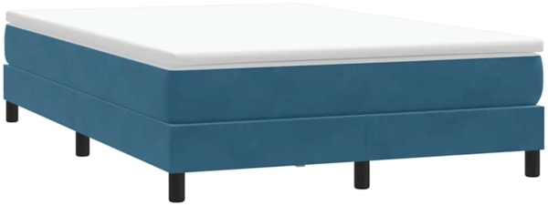 vidaXL Boxspringbett mit Matratze Dunkelblau 140x220 cm Samt 3315973 Bild 4