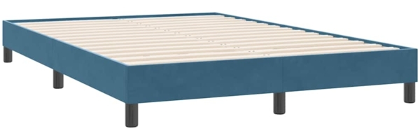 vidaXL Boxspringbett mit Matratze Dunkelblau 140x220 cm Samt 3315973 Bild 3