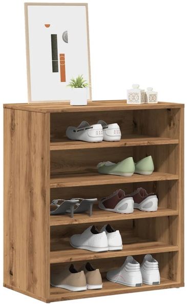 vidaXL Schuhregal Artisan-Eiche 60x35x70 cm Holzwerkstoff 856701