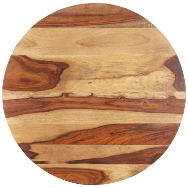 vidaXL Tischplatte Massivholz Palisander Rund 25-27 mm 60 cm 285974