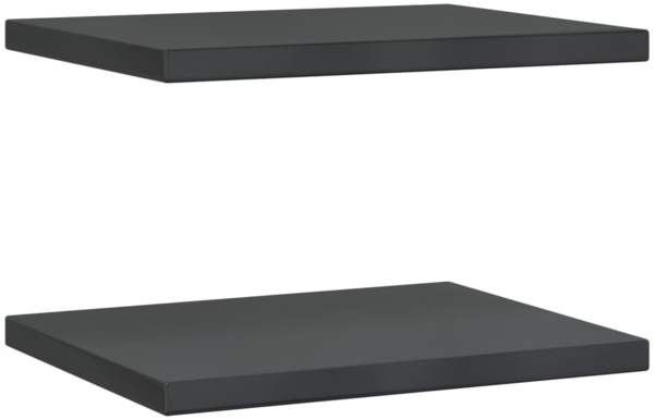 vidaXL Wandregale 2 Stk. 50x40x3 cm Schwarz Edelstahl 30293