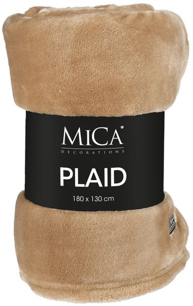 Mica Decorations Fleecedecke Famke 130 x 180 cm hellbraun
