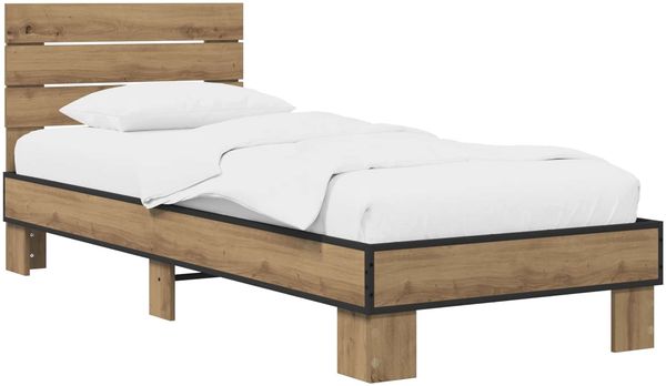 vidaXL Bettgestell mit Kopfteil Artisan-Eiche 80x200 cm 8009094