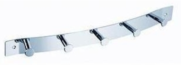 ALCO Wandgarderobe 405 x 60 x 38 mm (B x H x L) 5 Haken Metall verchromt chrom