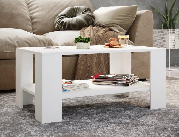 VCM Beistelltisch & Couchtisch Dalus 918843 Weiß H. 41 x B. 90 x T. 53 cm