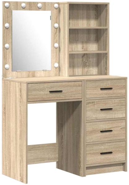 vidaXL Schminktisch 2 pcs Braun 50 x 41 x 135 cm Holzwerkstoff 3334202