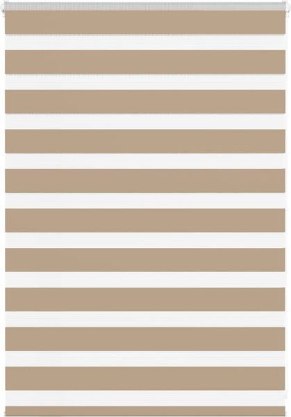 Doppelrollo Duo-Rollo Sandbraun 110x100 cm Stoffbreite 105,9 cm Polyester