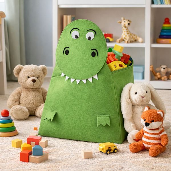 Kinder Filz Aufbewahrungsbox Aufbewahrung Spielzeugkiste Dino H73cm