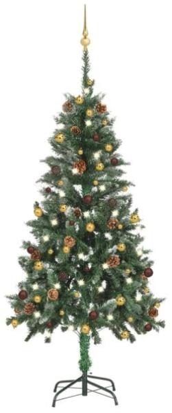 vidaXL Künstlicher Weihnachtsbaum mit Beleuchtung & Kugeln 150 cm 3077799