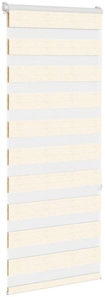 vidaXL Doppelrollo Marmorbeige 60x150 cm Stoffbreite 55,9 cm Polyester 4014643 Bild 3
