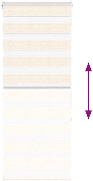 vidaXL Doppelrollo Marmorbeige 60x150 cm Stoffbreite 55,9 cm Polyester 4014643 Bild 5