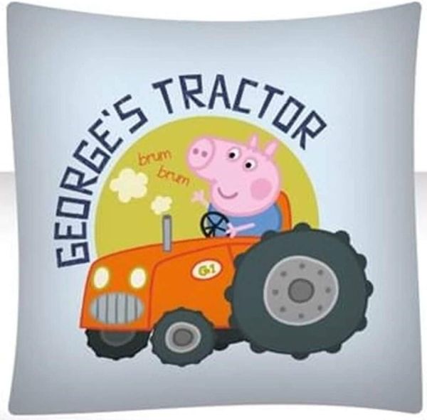 Peppa 'Georges Traktor' Wutz Baby Wende-Bettwäsche 100/135 + 40/60 cm