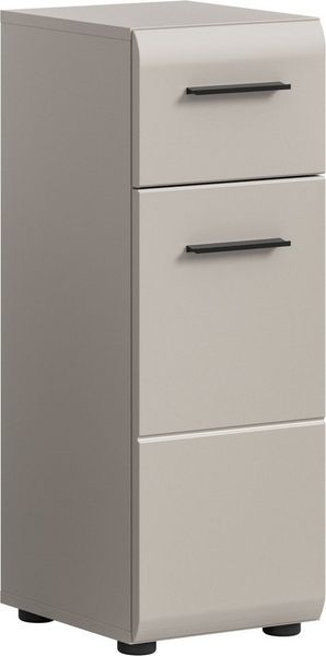 welltime Unterschrank FLORENZ, Höhe 80 cm, 1 Tür, 1 Schubkasten (1-St, TOPSELLER) Türanschlag wechselbar, hochwertige MDF Front, Badschrank, Bad