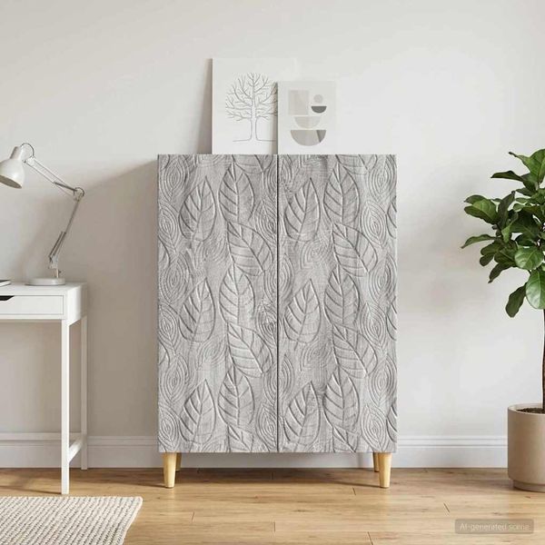 vidaXL Sideboard Grau Sonoma 66 x 34,5 x 90 cm Holzwerkstoff 895051