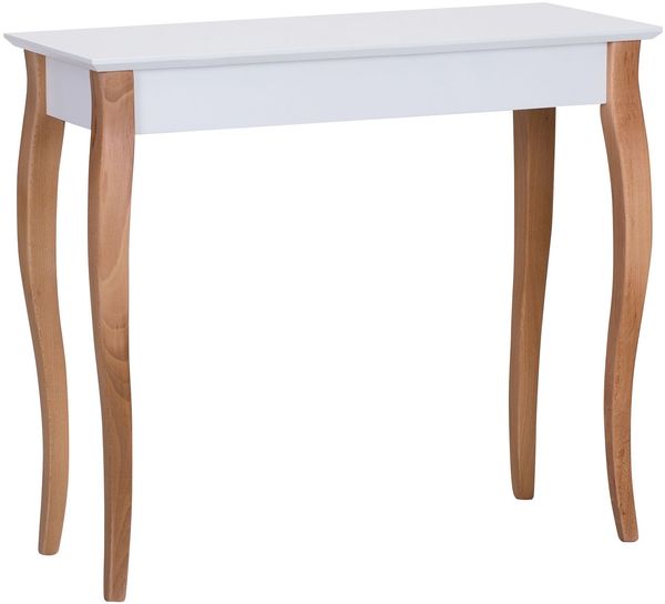 Ragaba 'Lillo' Konsole, MDF & Massives Buchenholz, 85x35 cm, Weiß