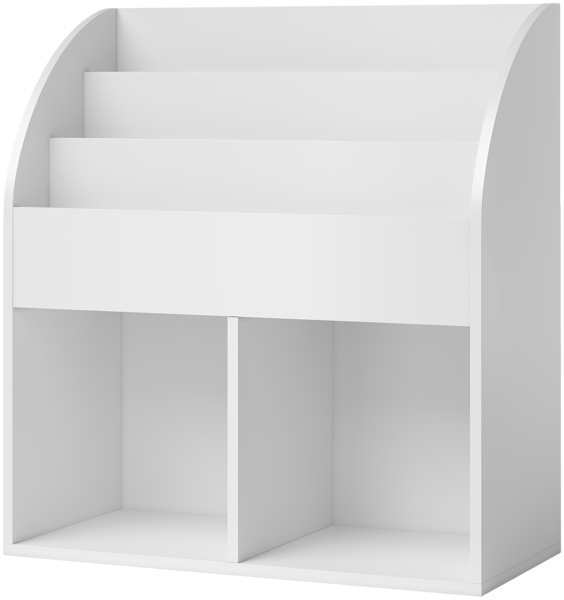 Bellabino 'Koro' Kinderbücherregal, weiß, Kinderregal mit 3 Fächern für Bücher und 2 Fächern für Aufbewahrungsboxen Bild 10