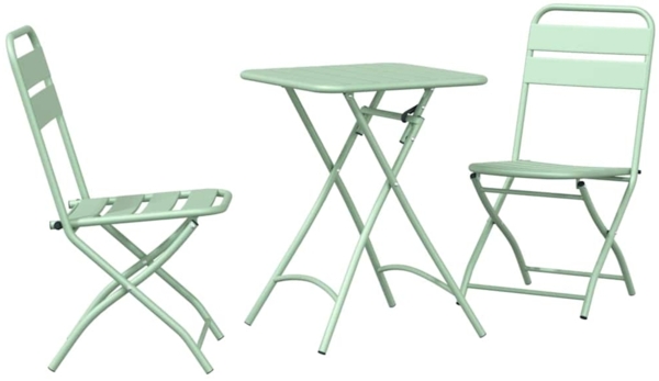 vidaXL Bistrogarnitur 3 pcs Hellmint Stahl 42002952
