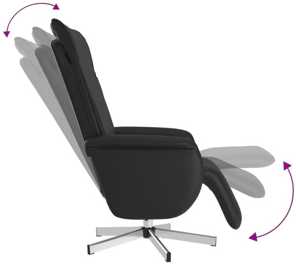 vidaXL Massagesessel mit Fußteil Schwarz Kunstleder 356653 Bild 6