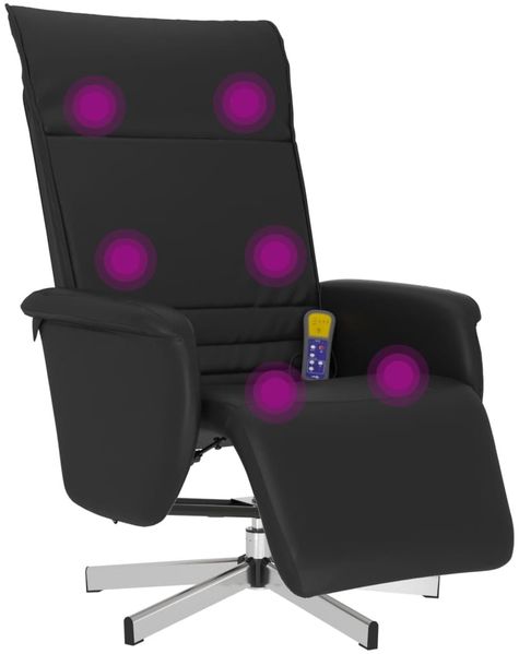 vidaXL Massagesessel mit Fußteil Schwarz Kunstleder 356653 Bild 7