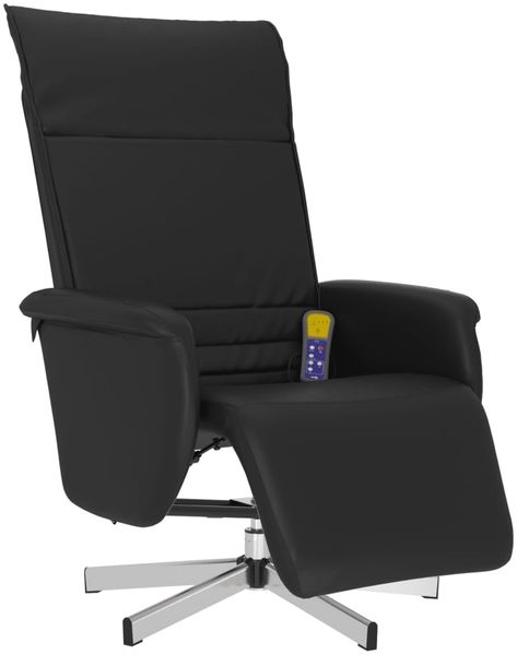 vidaXL Massagesessel mit Fußteil Schwarz Kunstleder 356653 Bild 2