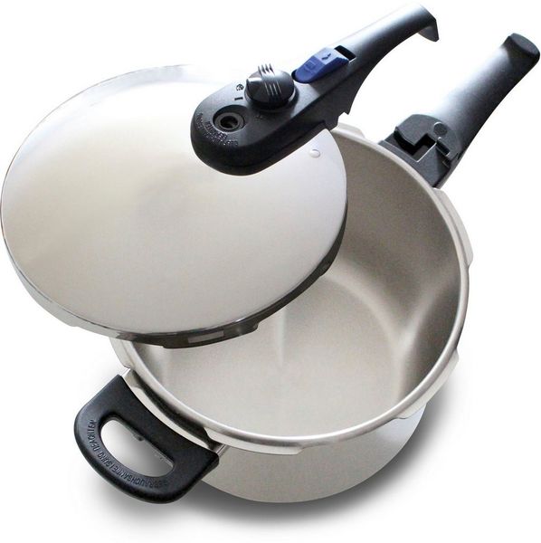 Elo Schnellkochtopf Praktika Plus, Edelstahl 18/8 (1-tlg), Überdrucksicherung im Deckelrand, 4 Liter, Induktion