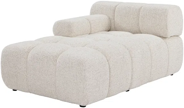 Vente-unique - FACIVIL Chaise longue Stoff Beige - B 156 cm x H 70 cm x L 94 cm Bild 2