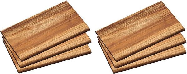 Neustanlo | Set aus 6 Frühstücksbrettchen | edles Akazienholz | Maße: 23x15x1 cm | perfekt für jeden Morgenstart