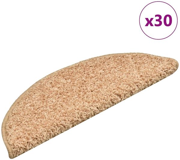 vidaXL Stufenmatten 30 Stk. 56x17x3 cm Gold Halbrund 3365808