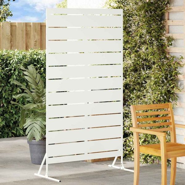 vidaXL Sichtschutz Weiß 100 x 50 x 180 cm Stahl 868564