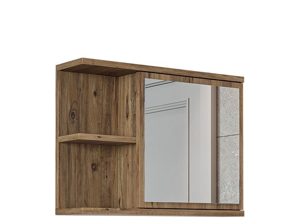 Roomart ADA Badmöbel – nur Spiegelschrank - H 45 x B 16 x T 60 cm • Eiche Bild 6