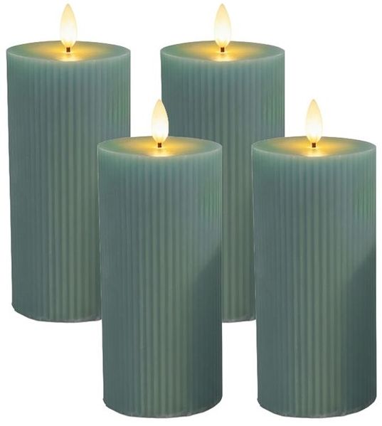 Relaxdays LED Kerzen 4er Set 18 cm