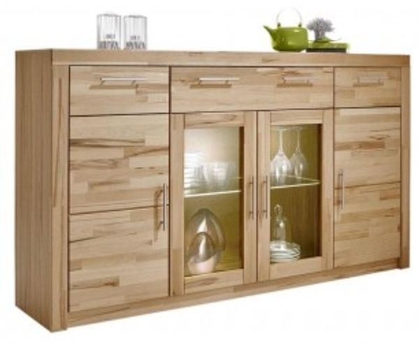 Highboard Anrichte Kommode Sideboard Kernbuche teilmassiv geölt