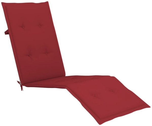 vidaXL '314182' Liegestuhl-Auflage, Oxford-Gewebe, weinrot, (75+105)x 50 x 3 cm
