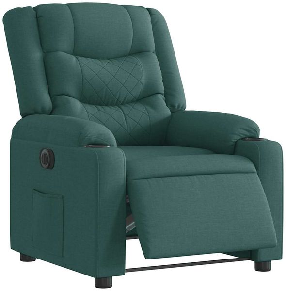 vidaXL Relaxsessel Elektrisch Dunkelgrün Stoff 3310250