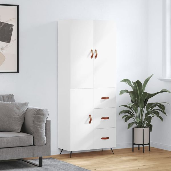 vidaXL Highboard Weiß 69,5x34x180 cm Holzwerkstoff 3195875