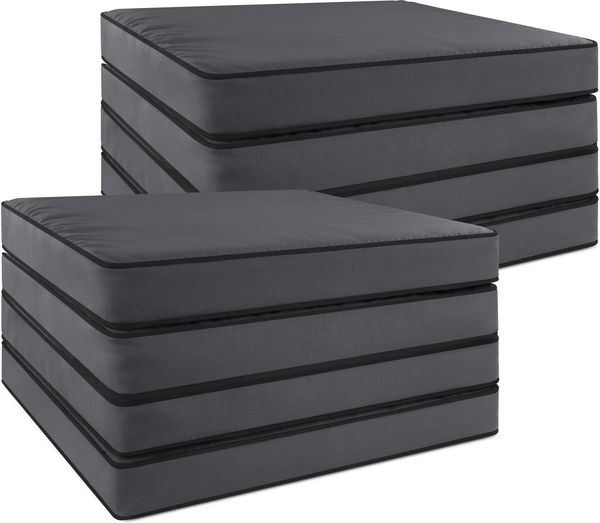 Aspero Sitzauflage 8 Stuhlkissen 40x40 cm Lucca, Gepolsterte und wasserdichte Outdoor Auflage