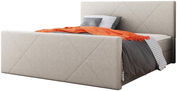 Mirjan24 Boxspringbett Ziton 4, Sand, 160x200 cm