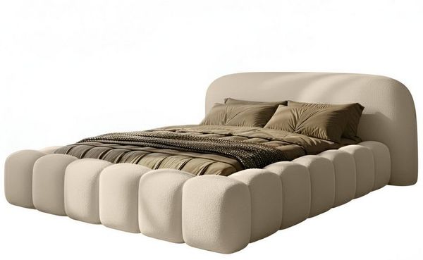 yourhouse24 Polsterbett Designer Polsterbett Orlando Bouclé (mit Stauraum), Wolkenbett