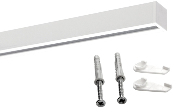 Deco-Raum® 'Square' Gardinenschiene, Aluminium, 230 cm, Weiß