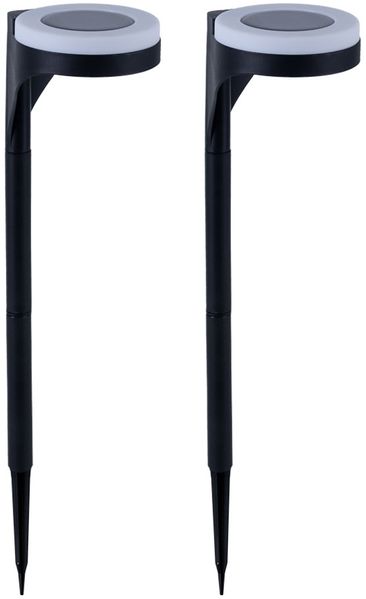 2er Set LED Solarleuchte, Up & Down, schwarz, Erdspieß, H 45 cm